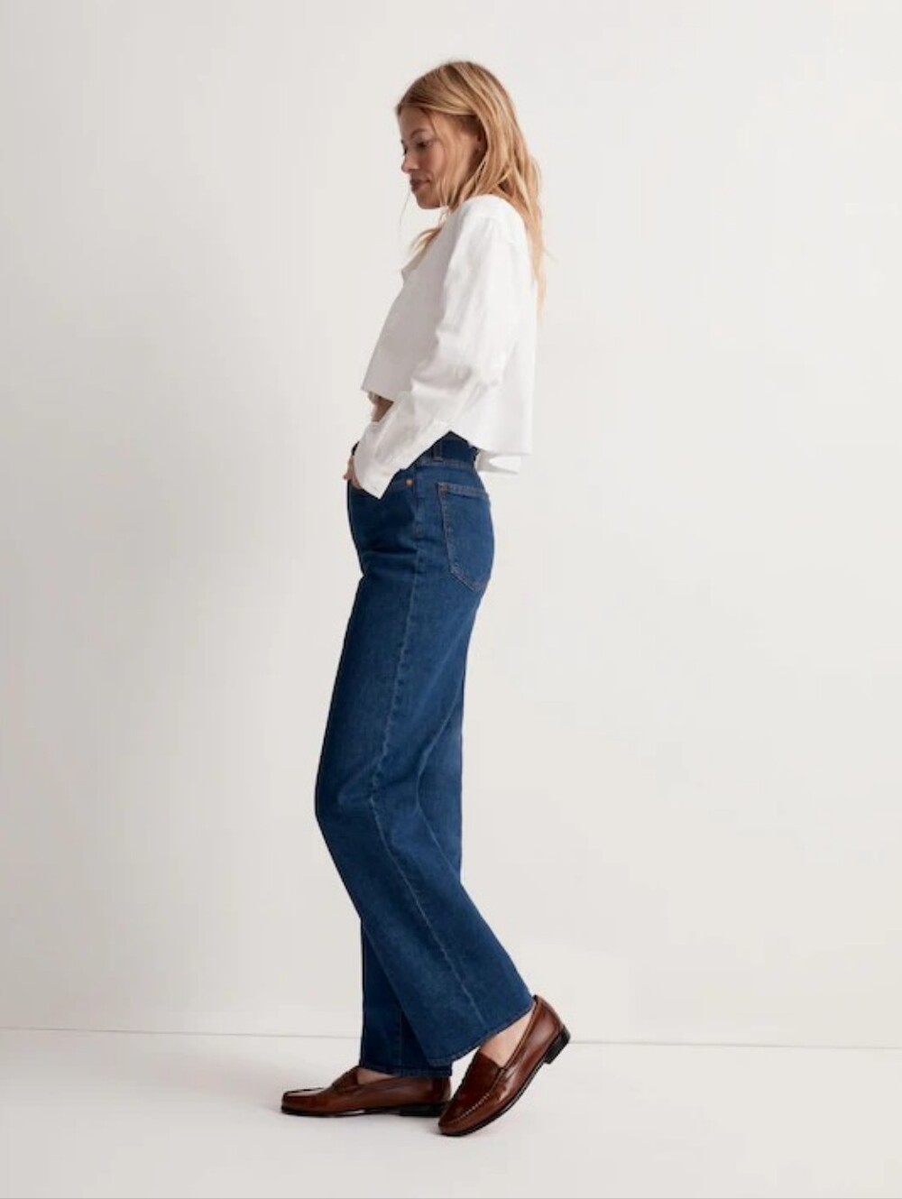 Madewell Dark Blue Wide-Leg Jeans